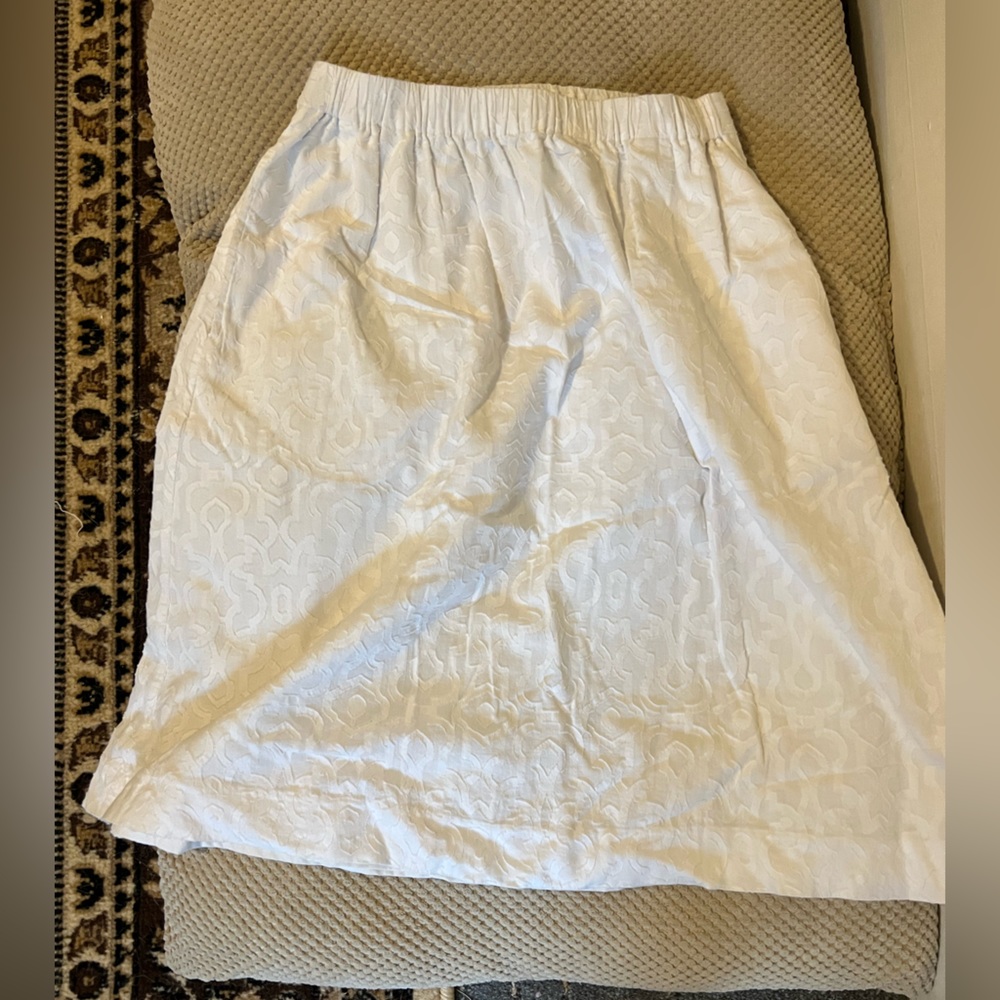 White cotton midi skirt from J Crew factory, size 2 (fits like a small)